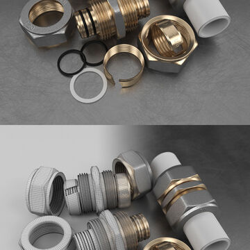 Фитинг для МП труб, 3d-моделирование и визуализация_2