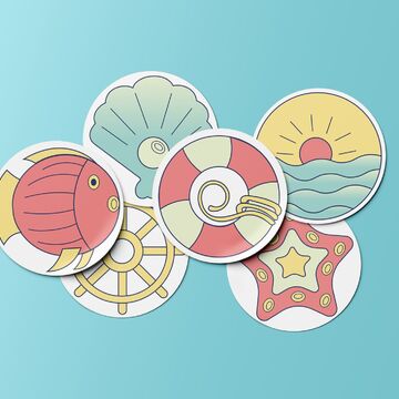 Стикеры на морскую тему