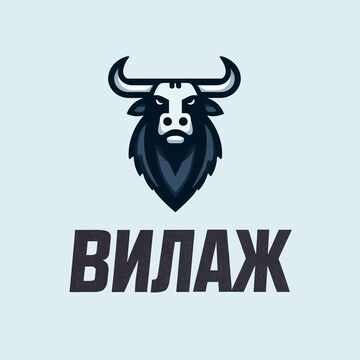 Вилаж - новый вариант логотипа агрессивный бык