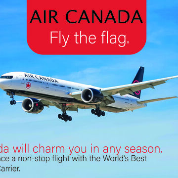 Дизайн рекламной листовки для авиакомпании Air Canada