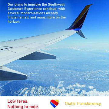 Дизайн рекламной листовки для авиакомпании Southwest