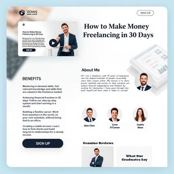 Landing: Online course sales page