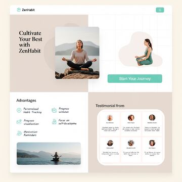 Landing: ZenHabit App