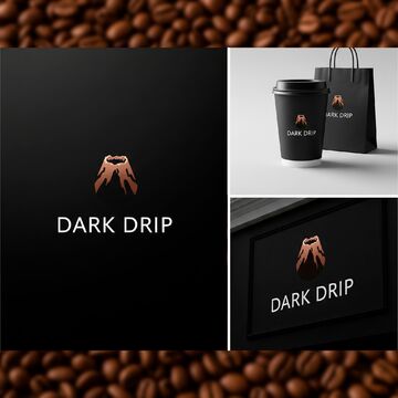 Logo + corporate identity for the coffee shop &quot;DARK DRIP&quot;