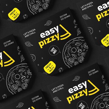 Easy pizzy логотип и фирменный стиль