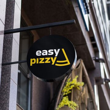 Easy pizzy логотип и фирменный стиль