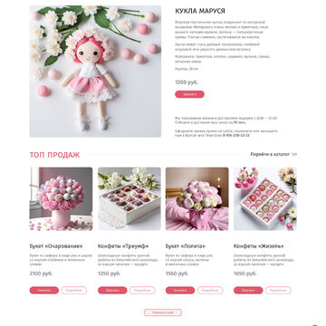 Страница товара для интернет-витрины