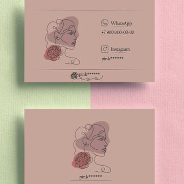 Визитка для магазина по изготовлению украшений из цветов