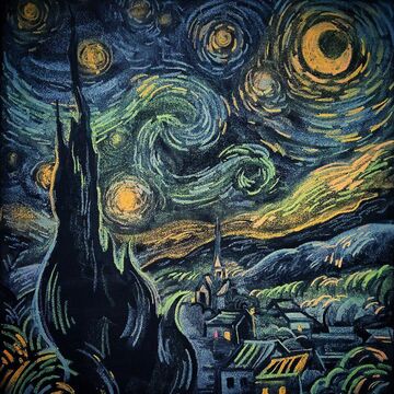 copy of Van Gogh''s picture ''''Starry night''''