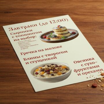 страница меню