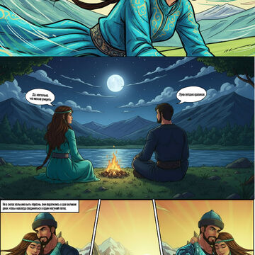 Разработка комикса по легенде Алтая