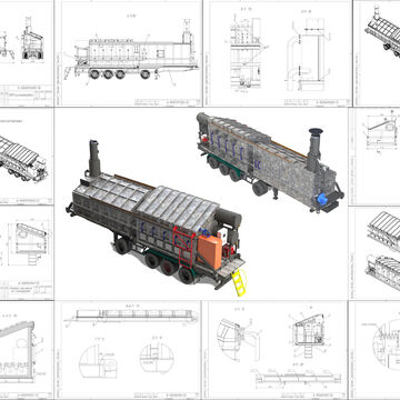 Комплекс утилизации отходов на прицепе-контейнеровозе