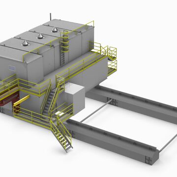 Блок очистки на рельсовом основании