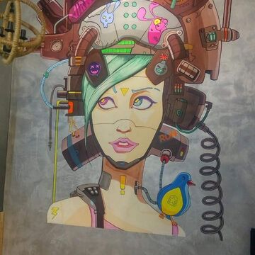 Граффити бургерной