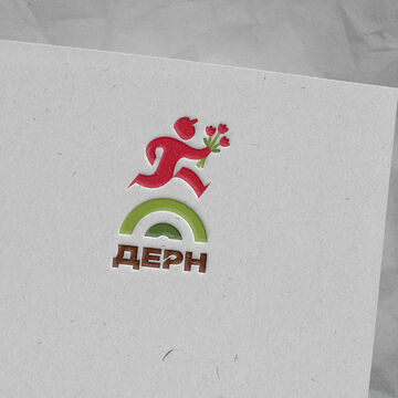 Логотип для доставки цветов &quot;Дерн&quot;