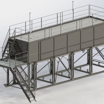 Емкость технологическая на эстакаде