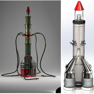 Кальян в виде ракеты