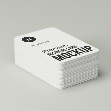 Мокап визиток евроформата