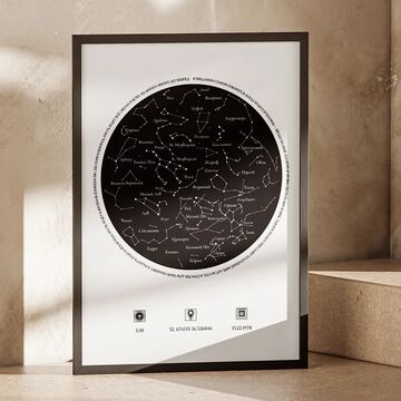 Звездное небо по дате рождения