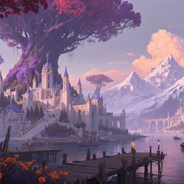 Магический город - создано с помощью программ