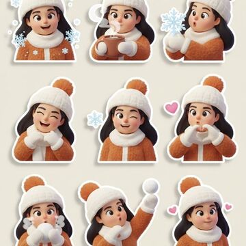 Набор персонализированных стикеров для телеграм