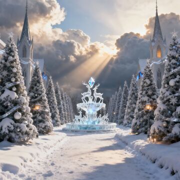 Праздничная аллея - создано с помощью программ