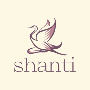 Логотип для йога студии shanti