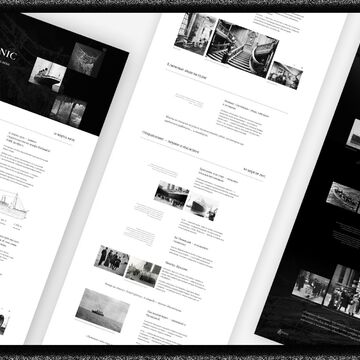 Дизайн лонгрида о Титанике