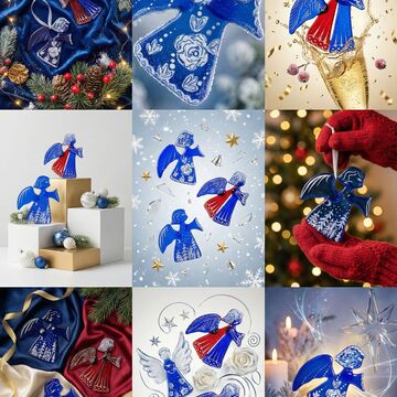 Нейрофотосессия товаров для витражной мастерской "Налеона".