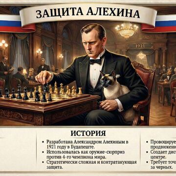 Серия карточек шахматистов и дебютов для шахматного клуба