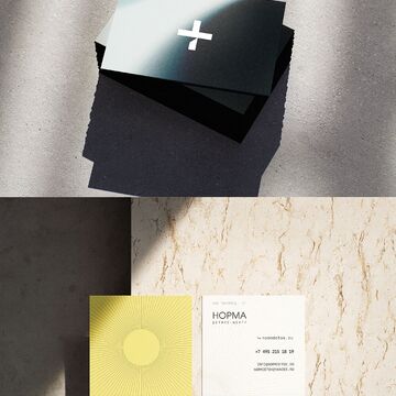 Минималистичные визитки для "УникаМед" и "Норма"