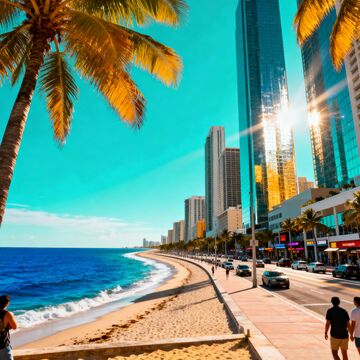 Майами днём - создано с помощью программ