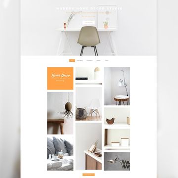 Landing page for Home Decor