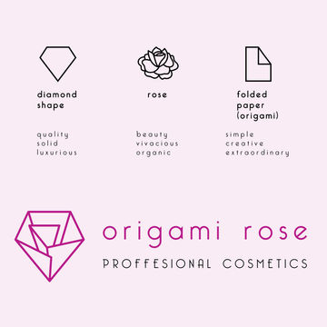 origami rose: concept logo