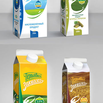 Упаковка для линейки молочной продукции Первый Вкус