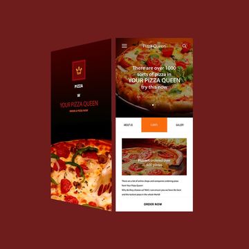 Мобильная версия пицце-сайта