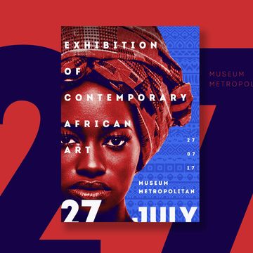 Постер для выставки современного африканского искусства