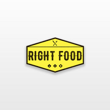 Right Food. Логотип для сервиса по доставке полезной еды
