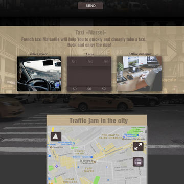 Макет сайта для заказа такси