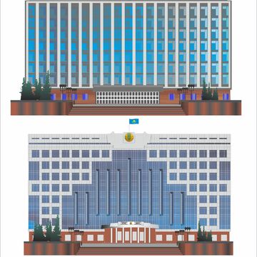 Здание администрации до и после реконструкции