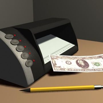 Визуализация устройства проверки банкнот