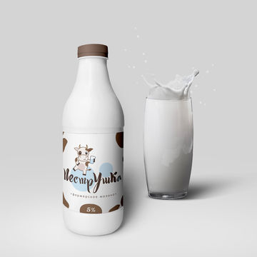 Логотип и этикетка для молока