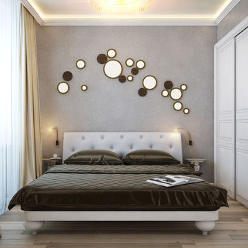 3d визуализация спальни в стиле арт-деко