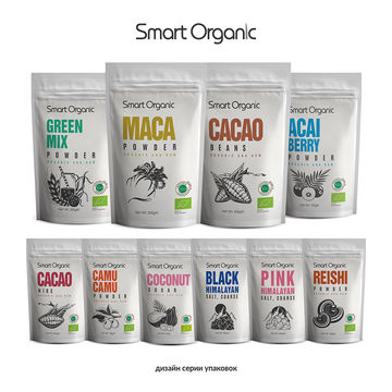 Дизайн серии этикеток для &quot;Smart Organic&quot;