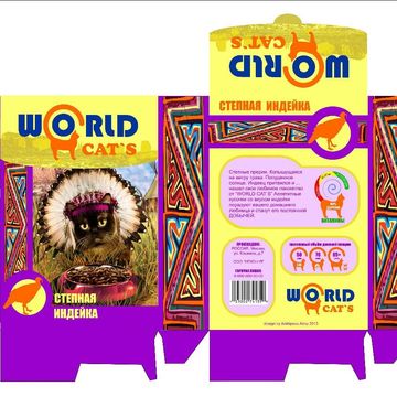 Упаковка корма для кошек &quot;World cat`s&quot; индейка