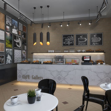 Разработка Дизайна мини кафе в картиной Галерее