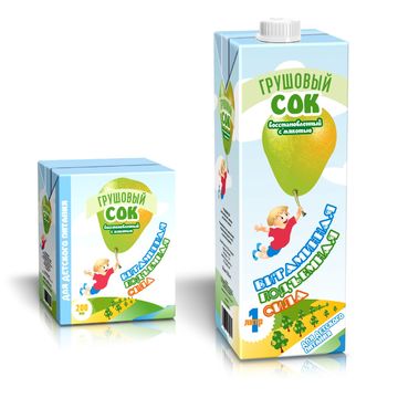 Дизайн упаковки соков для детского питания