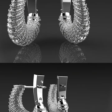 Серьги &quot;Гусеница&quot;