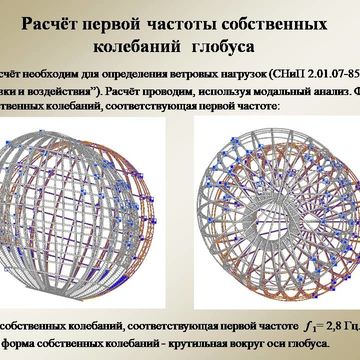 Расчёт прочности металлоконструкции макета глобуса