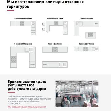 Лендинг по продажам кухонь.